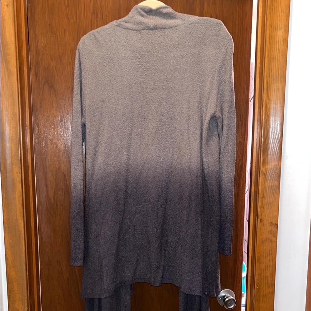 BAREFOOT DREAMS COZYCHIC LITE OMBRÉ CALYPSO WRAP L/ XL NWT LODEN/ CARBON GRAY - Picture 5 of 5